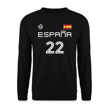 Espãna 2022 Spain Jersey Football Fan - Unisex Sweatshirt - black - Front - Alina (178cm) & Michal (187cm)