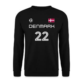 Danmark 2022 Denmark Jersey Football Fan - Unisex Sweatshirt - black - Front - Alina (178cm) & Michal (187cm)