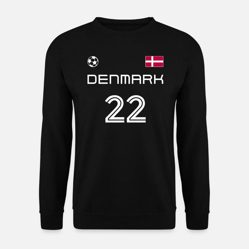 Danmark 2022 Dänemark Trikot Fussball Fan - Unisex Pullover - Schwarz