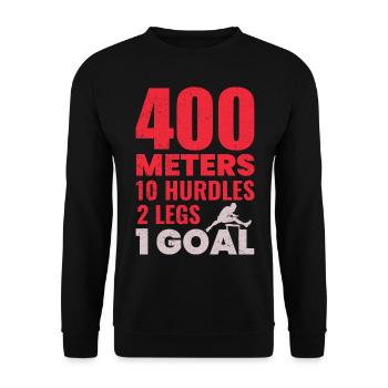 Hurdles Hurdling Hurdler Running Runner Athletes - Unisex Sweatshirt - black - Front - Alina (178cm) & Michal (187cm)