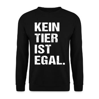 Kein Tier Ist Egal Tierschutz Tierliebhaber - Unisex Pullover - Schwarz - Vorne - Alina (178cm) & Michal (187cm)