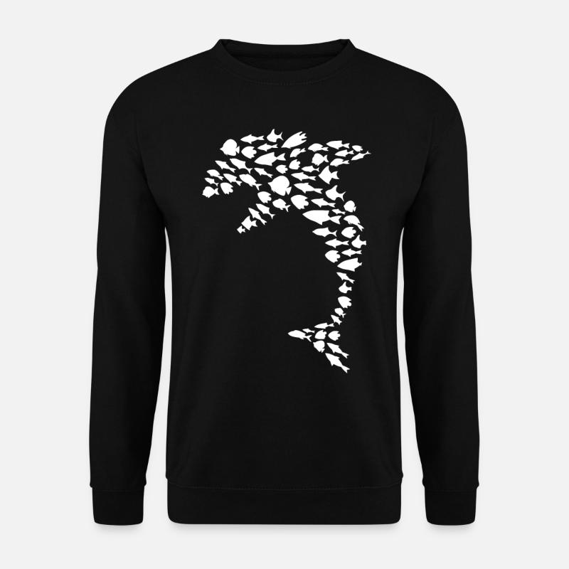 Dolphin Fish Sea Fish - Unisex Sweatshirt - black