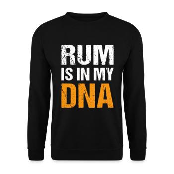 Rum is in my DNA - Unisex Sweatshirt - black - Front - Alina (178cm) & Michal (187cm)
