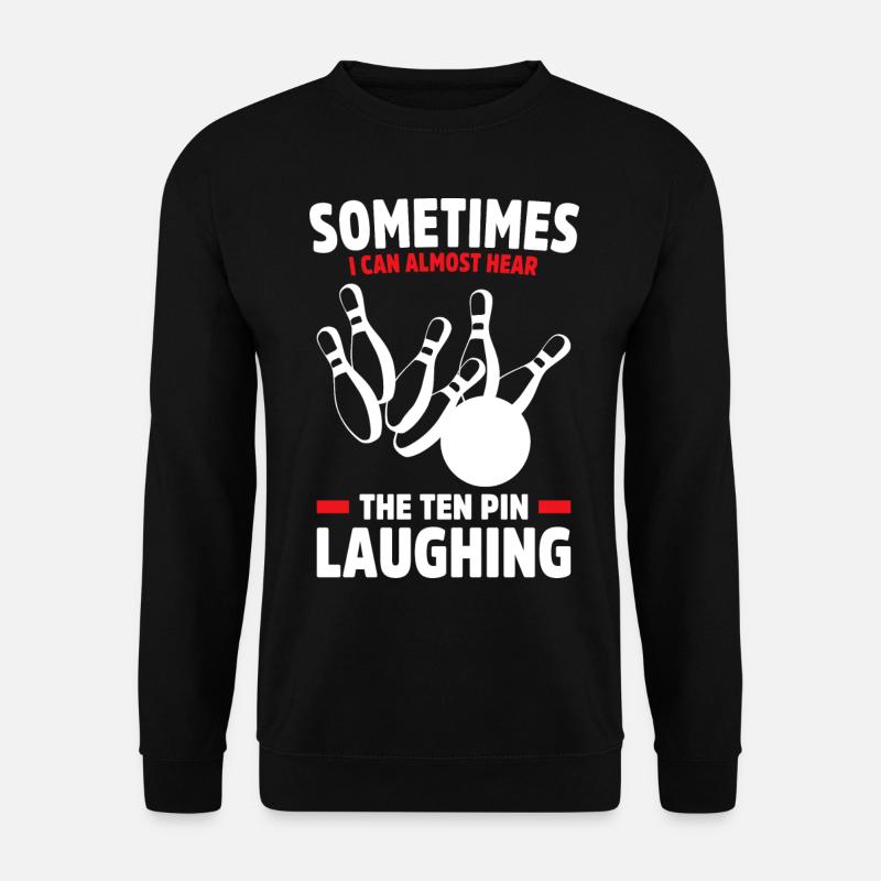 Bowling Bowler Gutter Strike Ersatznadeln - Unisex Pullover - Schwarz