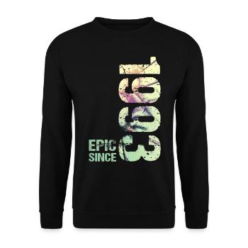Epic Since 1993 Jahr Jubiläum - Unisex Pullover - Schwarz - Vorne - Alina (178cm) & Michal (187cm)