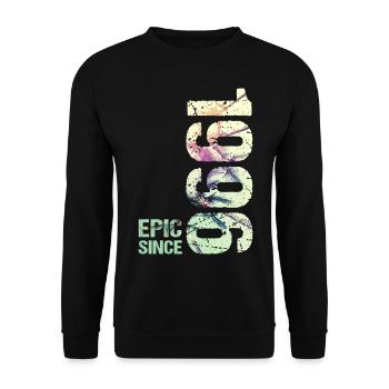 Epic Since 1996 Year Anniversary - Unisex Sweatshirt - black - Front - Alina (178cm) & Michal (187cm)