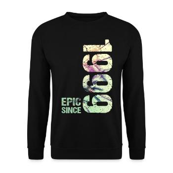 Epic Since 1999 Jahr Jubiläum - Unisex Pullover - Schwarz - Vorne - Alina (178cm) & Michal (187cm)