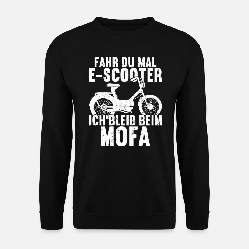 Mofa Moped Rollerfahrer - Unisex Pullover - Schwarz