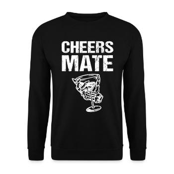 Cheers Mate - Unisex Pullover - Schwarz - Vorne - Alina (178cm) & Michal (187cm)
