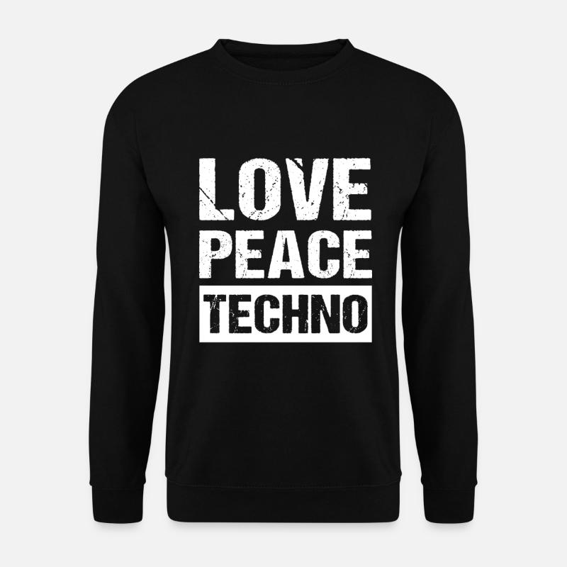 Amour Paix Techno - Sweat-shirt Unisexe - noir