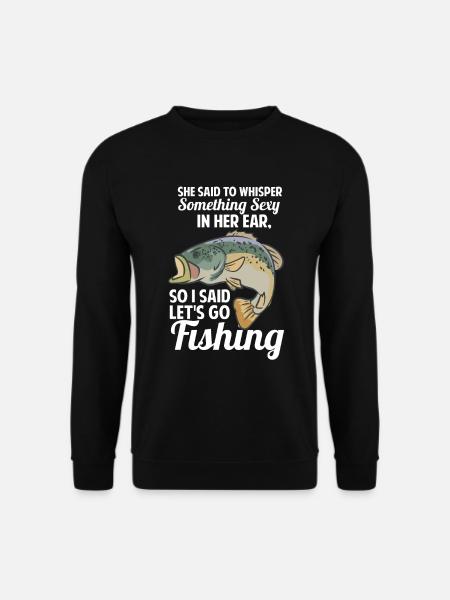 Fiske Fiske Fiske Roliga ordspråk - Unisextröja - svart