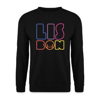 Lisboa Portugal Souvenir portugais Lisbonne - Sweat-shirt Unisexe - noir - Devant - Alina (178cm) & Michal (187cm)