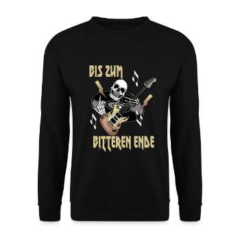 BIS ZUM BITTEREN ENDE Heavy Rocker - Unisex Pullover - Schwarz - Vorne - Alina (178cm) & Michal (187cm)