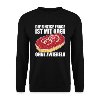 Mettbrötchen - Unisex Pullover - Schwarz - Vorne - Alina (178cm) & Michal (187cm)