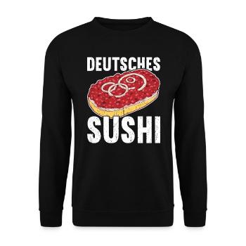 Mettbrötchen - Unisex Pullover - Schwarz - Vorne - Alina (178cm) & Michal (187cm)