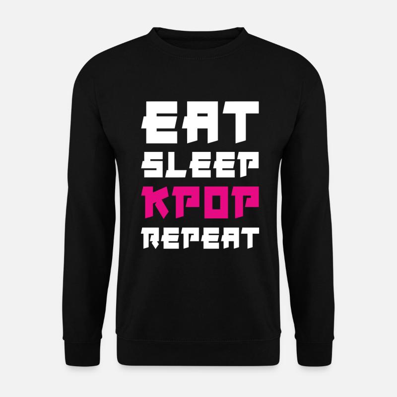 Eat Sleep K-Pop Repeat - Unisex Pullover - Schwarz