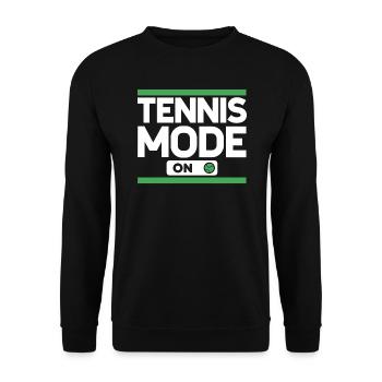 Tennis Mode Tennisverein Tennisspieler - Unisex Pullover - Schwarz - Vorne - Alina (178cm) & Michal (187cm)