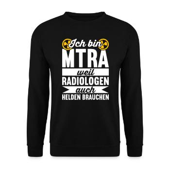 MTRA Medizinisch-Technischer Radiologie Röntgen - Unisex Pullover - Schwarz - Vorne - Alina (178cm) & Michal (187cm)