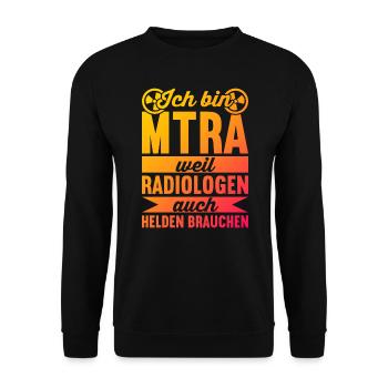 MTRA Röntgen Radiologie Radiologe MTA - Unisex Pullover - Schwarz - Vorne - Alina (178cm) & Michal (187cm)