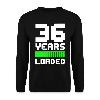 36 Years Loaded 36th Birthday - Unisex Sweatshirt - black - Front - Alina (178cm) & Michal (187cm)