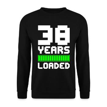 38 Years Loaded 38th Birthday - Unisex Sweatshirt - black - Front - Alina (178cm) & Michal (187cm)