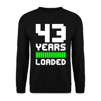 43 Years Loaded 43rd Birthday - Unisex Sweatshirt - black - Front - Alina (178cm) & Michal (187cm)