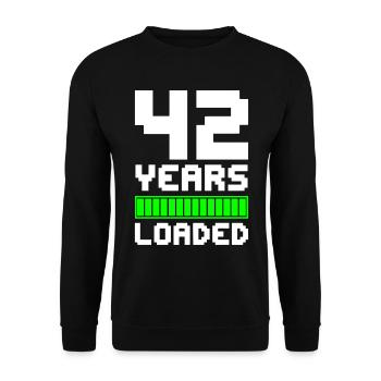 42 Years Loaded 42nd Birthday - Unisex Sweatshirt - black - Front - Alina (178cm) & Michal (187cm)