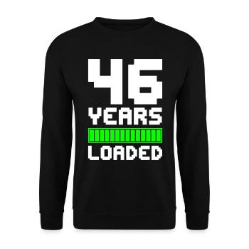 46 Years Loaded 46th Birthday - Unisex Sweatshirt - black - Front - Alina (178cm) & Michal (187cm)