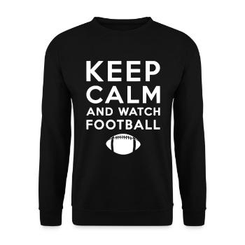 Restez calme et regardez le football américain - Sweat-shirt Unisexe - noir - Devant - Alina (178cm) & Michal (187cm)