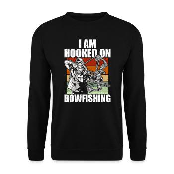 Bogenfischen - Unisex Pullover - Schwarz - Vorne - Alina (178cm) & Michal (187cm)