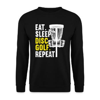 DIsc Golf Disc Golfing - Unisex Sweatshirt - black - Front - Alina (178cm) & Michal (187cm)