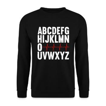 Cardiology ECG Cardiac Nurse Cardiologist - Unisex Sweatshirt - black - Front - Alina (178cm) & Michal (187cm)