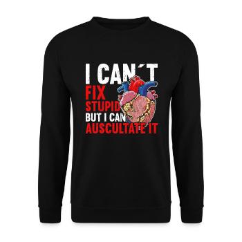 Kardiologie Kardiologe Herzkrankenschwester EKG Medizin - Unisex Pullover - Schwarz - Vorne - Alina (178cm) & Michal (187cm)