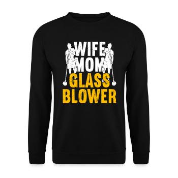 Souffleur de verre soufflant de verre - Sweat-shirt Unisexe - noir - Devant - Alina (178cm) & Michal (187cm)