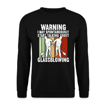 Souffleur de verre soufflant de verre - Sweat-shirt Unisexe - noir - Devant - Alina (178cm) & Michal (187cm)