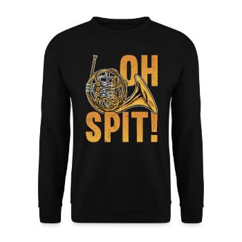 Waldhorn Brass Marching Band - Unisex Pullover - Schwarz - Vorne - Alina (178cm) & Michal (187cm)