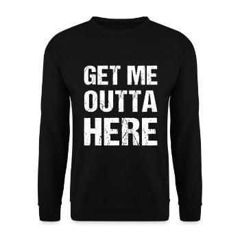 Get Me Outta Here Vintage - Unisex Sweatshirt - black - Front - Alina (178cm) & Michal (187cm)