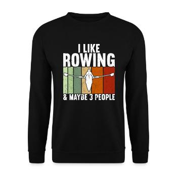 Aviron Bateau à rames Rameur - Sweat-shirt Unisexe - noir - Devant - Alina (178cm) & Michal (187cm)