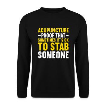 Acupuncture Acupuncteur - Sweat-shirt Unisexe - noir - Devant - Alina (178cm) & Michal (187cm)