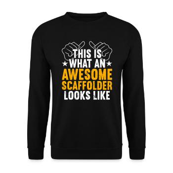 Échafaudage Échafaudage - Sweat-shirt Unisexe - noir - Devant - Alina (178cm) & Michal (187cm)