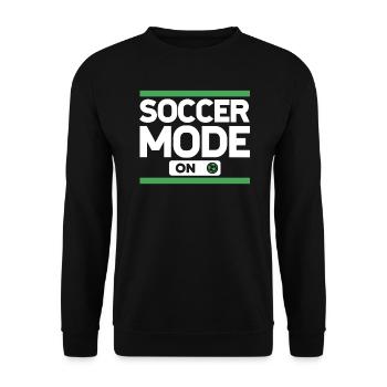 Fußball Mode Fußballspieler Fußballer - Unisex Pullover - Schwarz - Vorne - Alina (178cm) & Michal (187cm)
