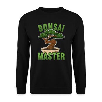 Bonsai Tree - Unisex Sweatshirt - black - Front - Alina (178cm) & Michal (187cm)