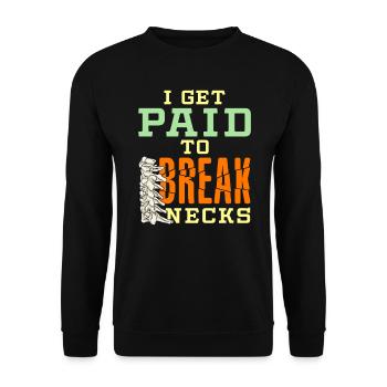 Chiropractor Chiropractic Chiropractors - Unisex Sweatshirt - black - Front - Alina (178cm) & Michal (187cm)