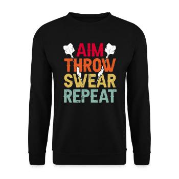Dart Darts Dart Club - Unisex Sweatshirt - black - Front - Alina (178cm) & Michal (187cm)