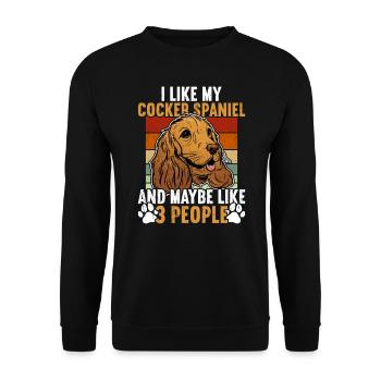 Cockerspainiel Cocker Spaniel Dog - Unisex Sweatshirt - black - Front - Alina (178cm) & Michal (187cm)