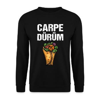 Carpe Dürüm Falafel - Unisex Pullover - Schwarz - Vorne - Alina (178cm) & Michal (187cm)