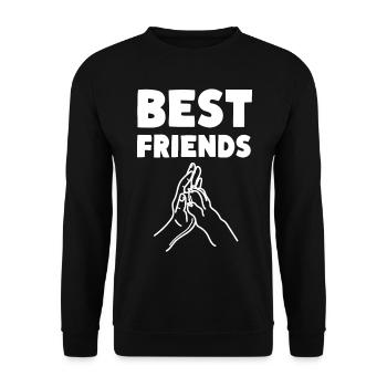 Best Friends Dog Pet Dogs - Unisex Sweatshirt - black - Front - Alina (178cm) & Michal (187cm)