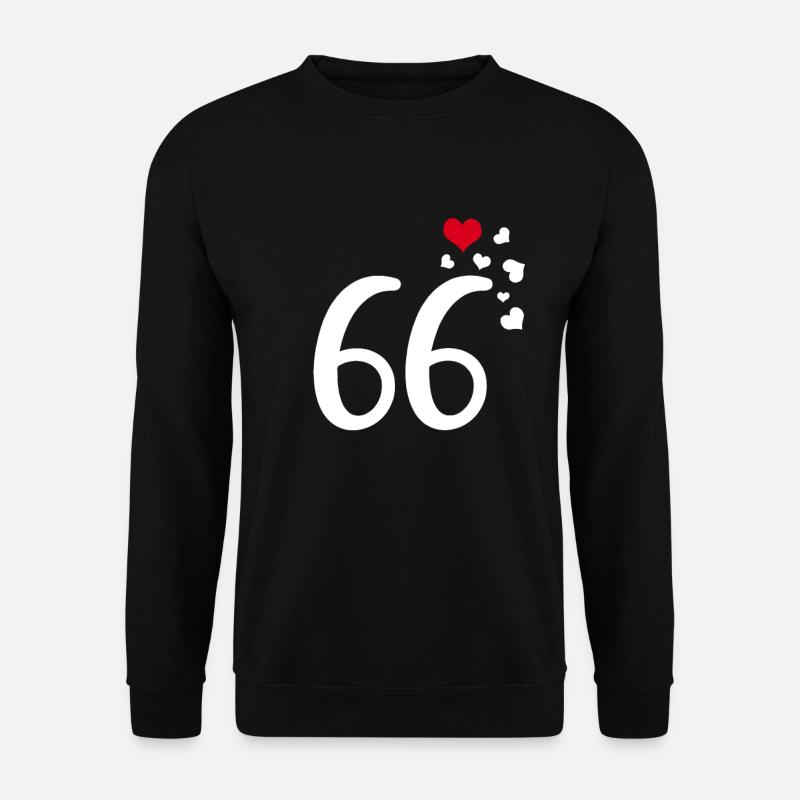 66e anniversaire cœurs 66 - Sweat-shirt Unisexe - noir