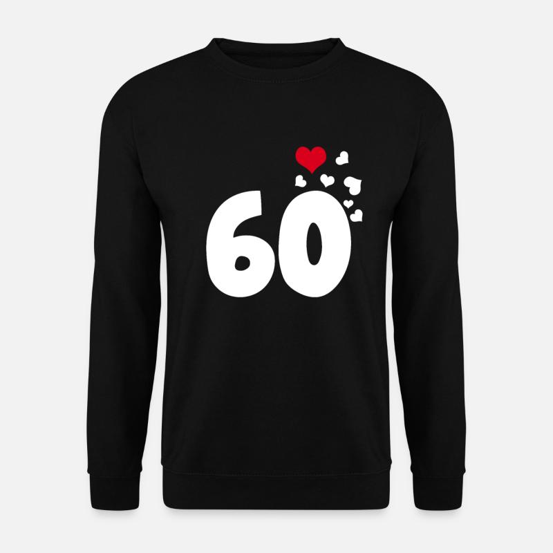 60 hearts 60th birthday - Unisex Sweatshirt - black