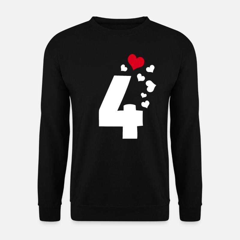4 hearts - Unisex Sweatshirt - black